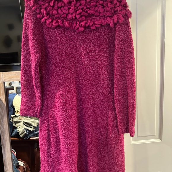 Michelle Nicole Magenta Knit Heavy Cardigan - Picture 2 of 3